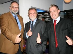 OB Jürgen Dupper, OB-Kandidat Robert Gewies, Bgm. Michael Adam